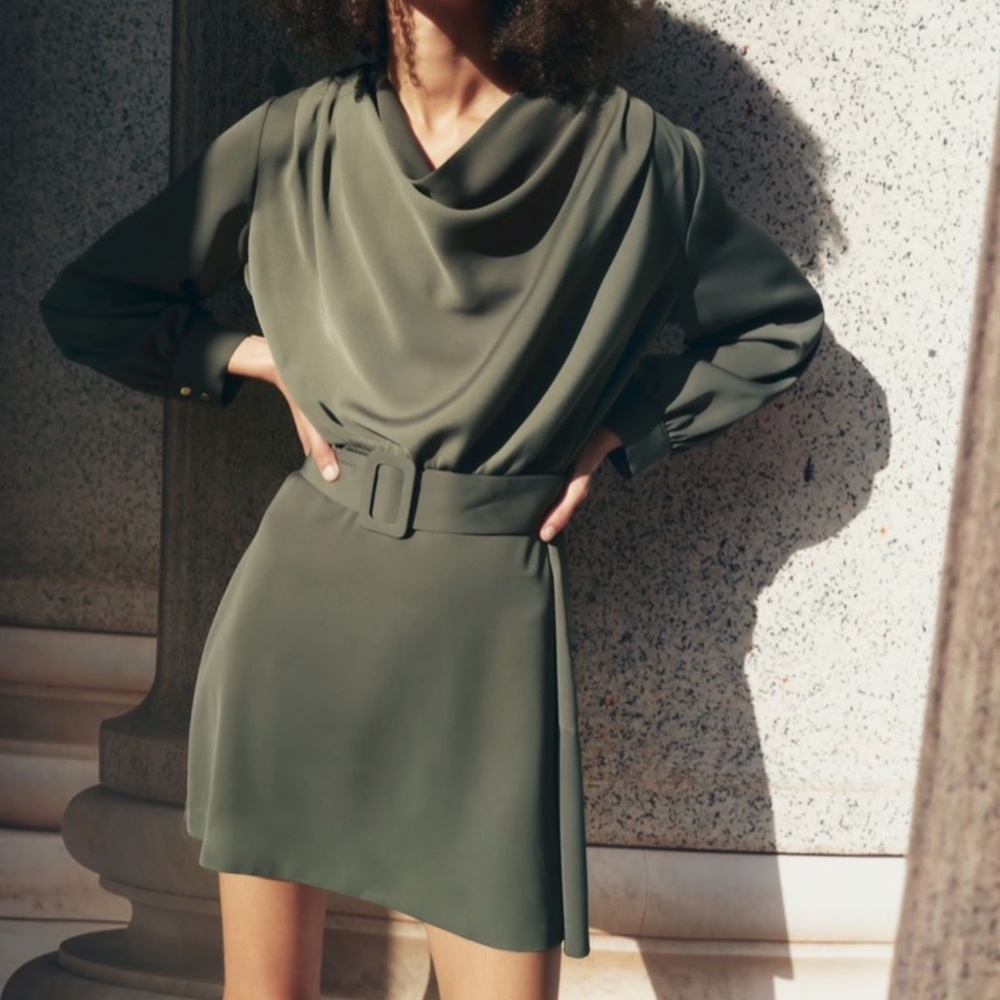 Zara Belted Mini Dress